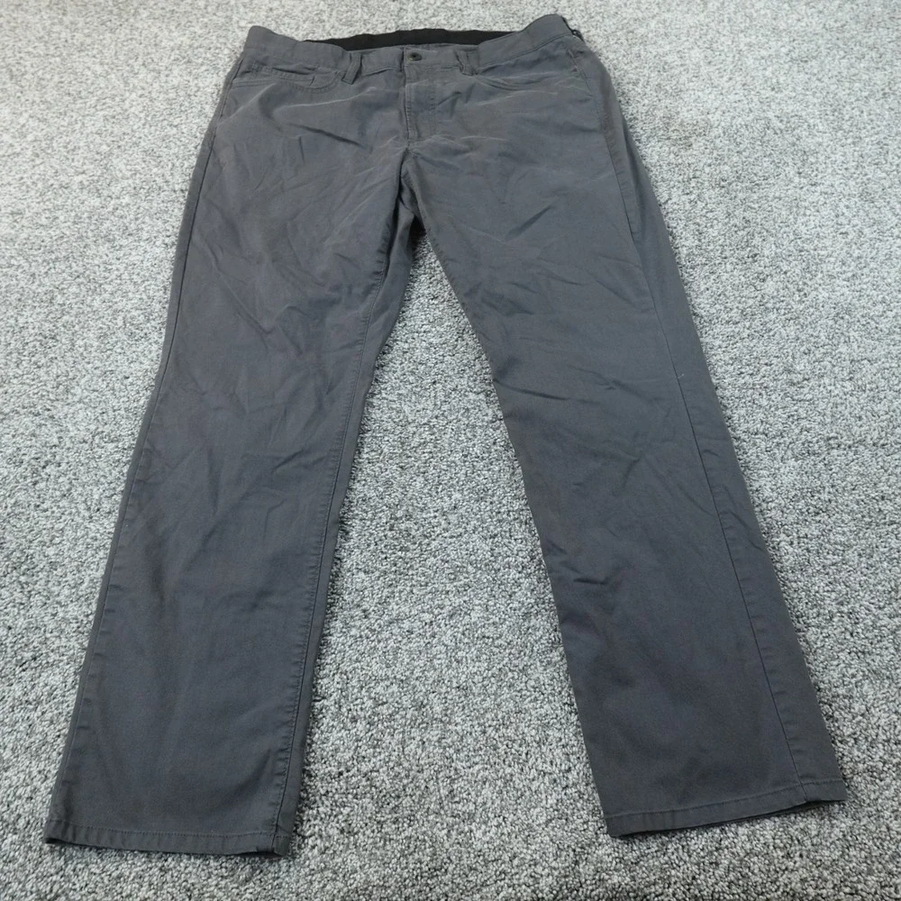 Bonobos Pants Mens 36X30 Gray Chino Trouser Flat Front Stretch Straight Preppy